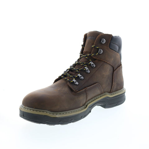 Wolverine Bandit Lo Waterproof 6" W10862 Mens Brown Wide Leather Work Boots