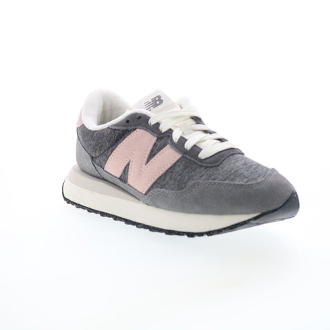 New Balance 237 WS237WC Womens Gray Suede Lace Up Lifestyle Sneakers Shoes