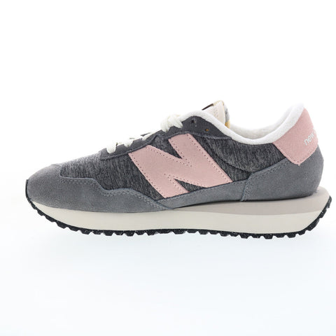 New Balance 237 WS237WC Womens Gray Suede Lace Up Lifestyle Sneakers Shoes