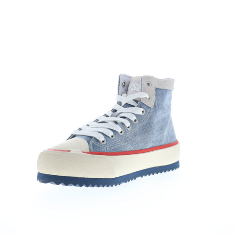 Diesel S-Principia Mid W Womens Blue Canvas Lifestyle Sneakers 