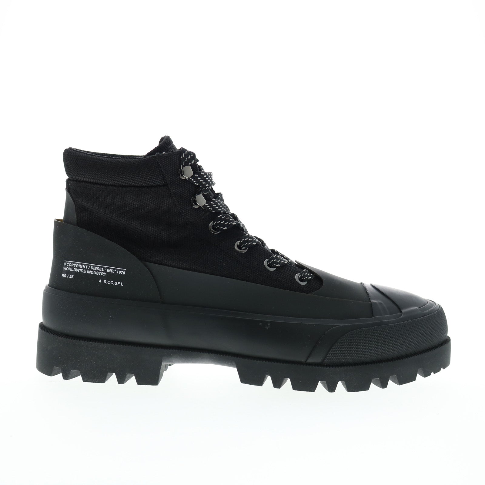 Diesel D-Hiko Boot X Y02964-P0187-T8013 Mens Black Canvas Ankle 
